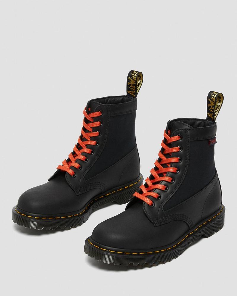 Black Men's Dr Martens 1460 Panel Made in England Leather Lace Up Boots | CA 520DFM